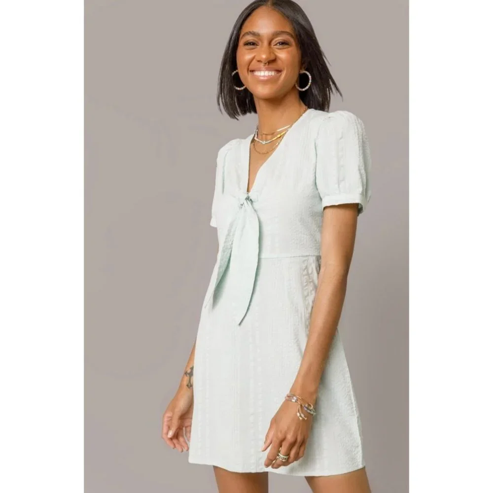 Elle Tie Front Mini Dress $50 NEW WITH TAGS - size large